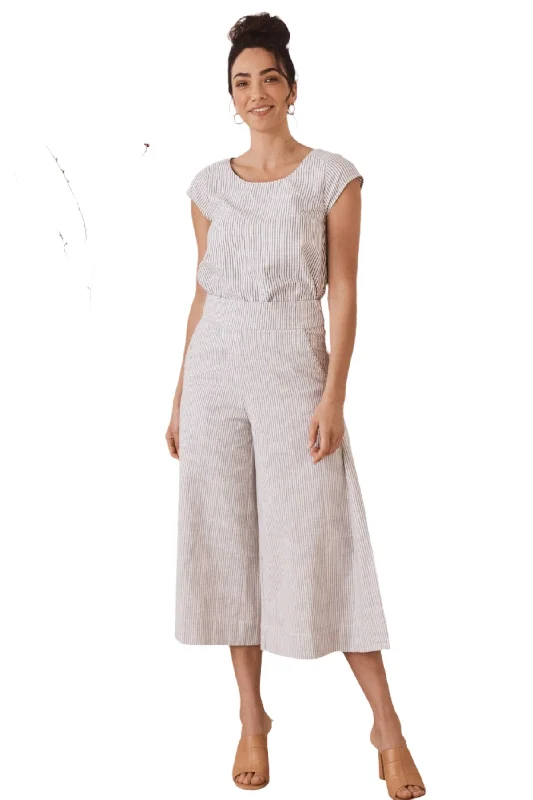 Sadie Trouser White Stripe Trousers Chinos Classic
