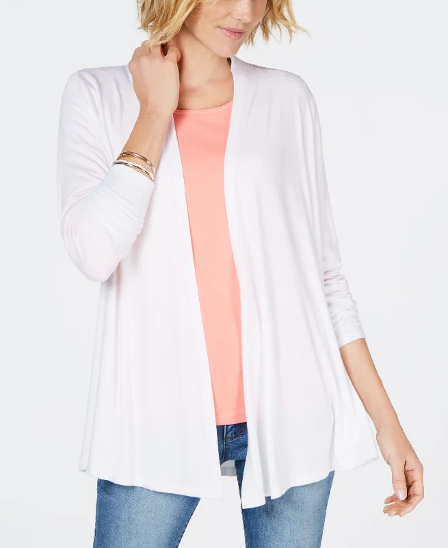 Draped Open-Front Cardigan Modern Contemporary chic