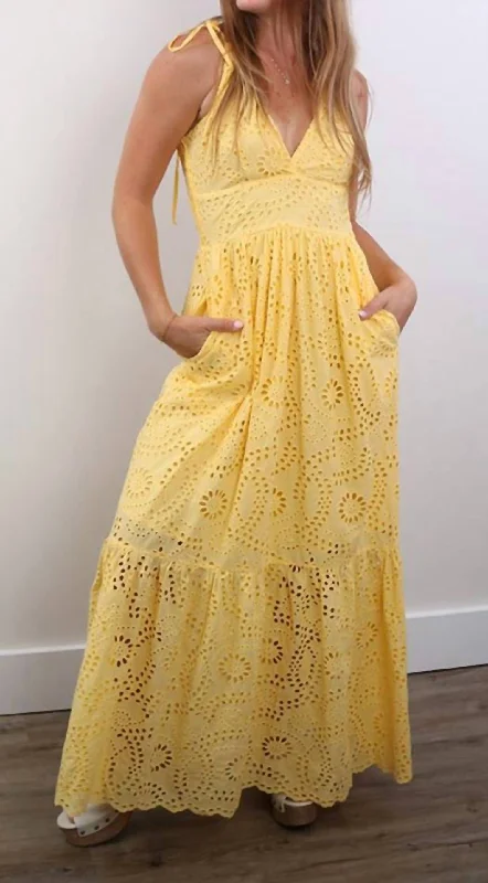 Newport Eyelet Dress In Sunray Eyelet