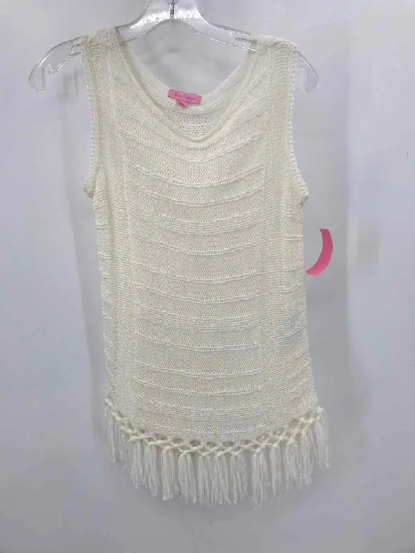 Pre-Owned Lilly Pulitzer Ivory Size XS Sweater Tank Top Iron Safe Non-Iron Wrinkle Free Pre-Owned Lilly Pulitzer Ivory Size XS Sweater Tank Top Iron Safe Non-Iron Wrinkle Free