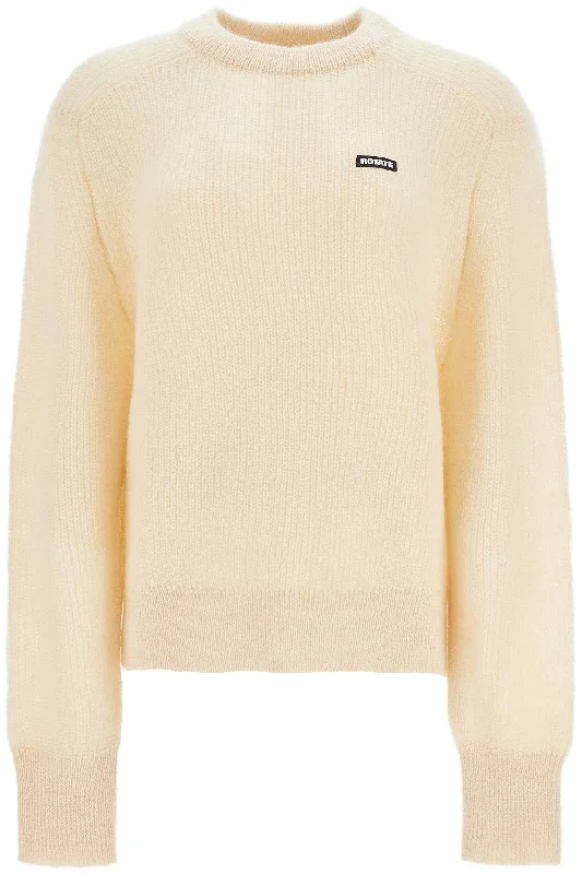 Mohair Blend Pullover Sweater  - Neutro Slim Fit Regular Fit Oversized