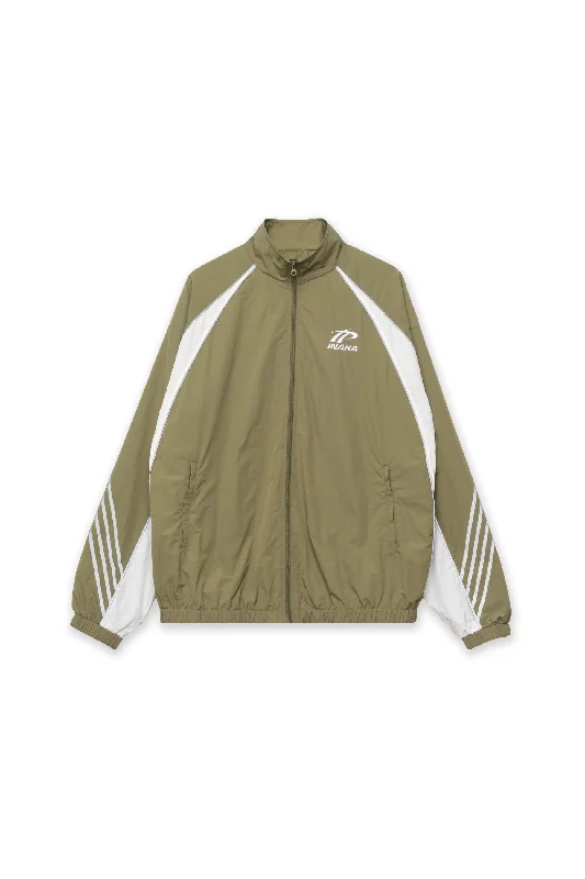 SPORTSWEAR TRACK JACKET - BURNT OLIVE Striped Jacket Polka Dot Jacket Floral Jacket