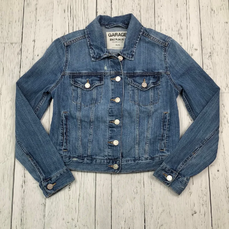 Garage blue denim jacket - Hers M Zip Front Button Front Snap Front