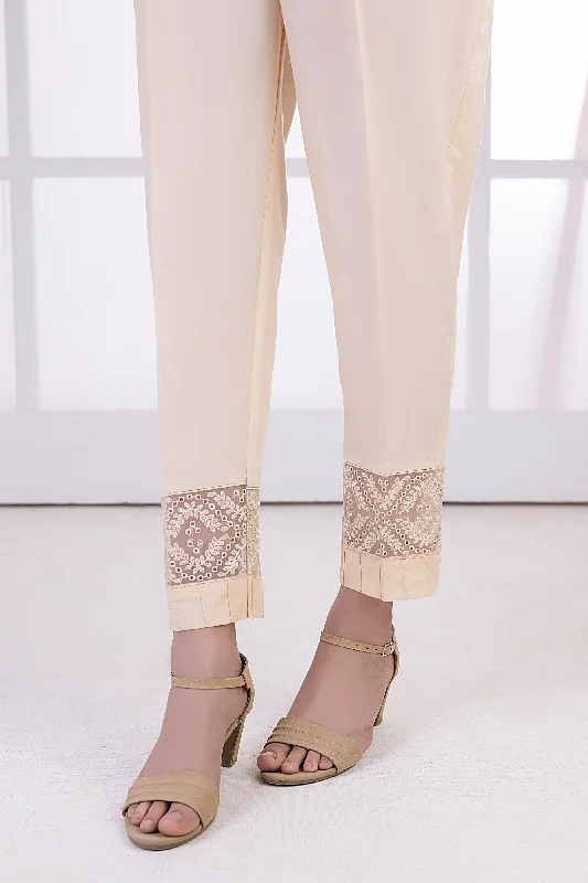 Lakhany 01 Piece Embroidered Trousers - LSM-T-3101 (BG) Trousers Cargo Utility