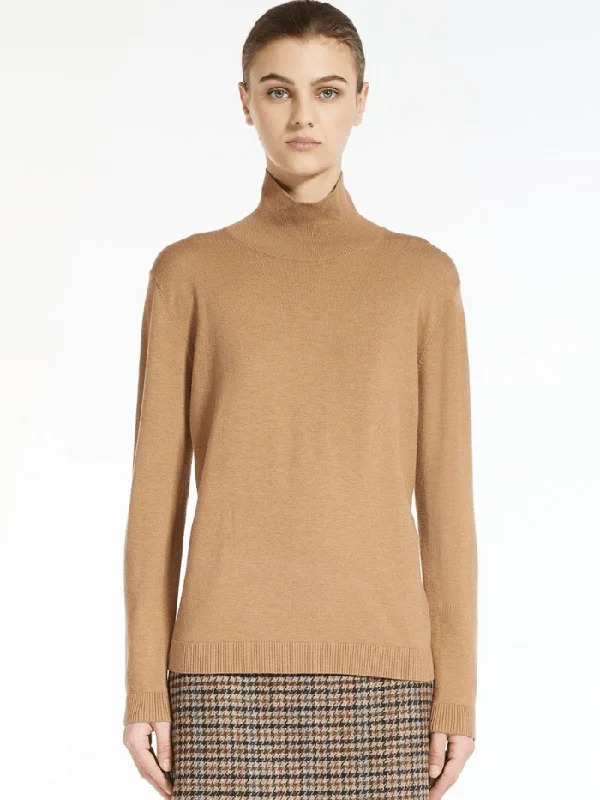 Weekend By Max Mara Kiku Jumper In Camel 23536601336 Col 3 Ribbed Striped Patterned