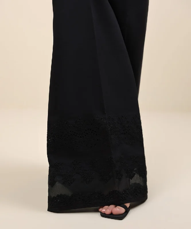 Dyed Embroidered Trousers Trousers Evening Elegant