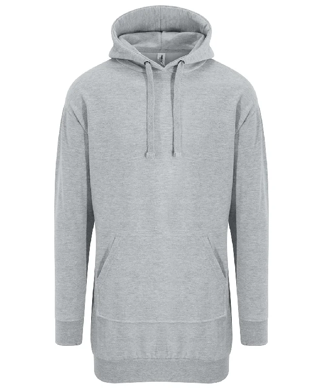 Heather Grey - Hoodie dress Hoodie with Embroidery Detailed Premium