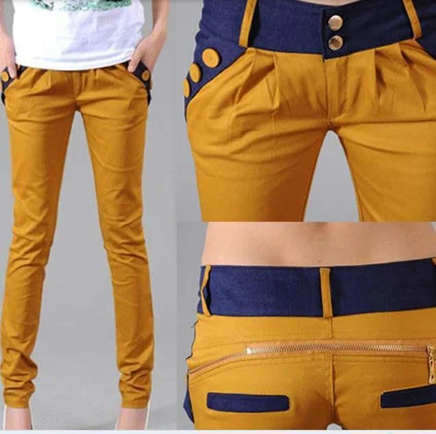 Women's Fashion pencil Trousers Ladies casual harem pants Trousers fashionable trendy