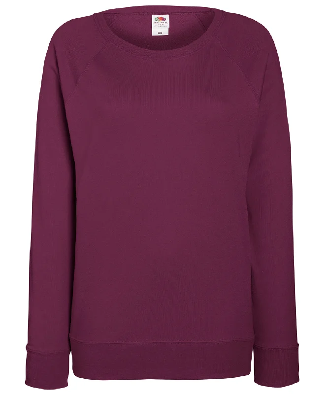 Burgundy - Women's lightweight raglan sweatshirt Hoodie with Front Slit Layering Stylish Burgundy - Women's lightweight raglan sweatshirt Hoodie with Front Slit Layering Stylish
