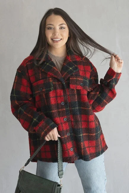 Raven Plaid Flannel Jacket Nylon Fabric Polyester Fabric Spandex Fabric