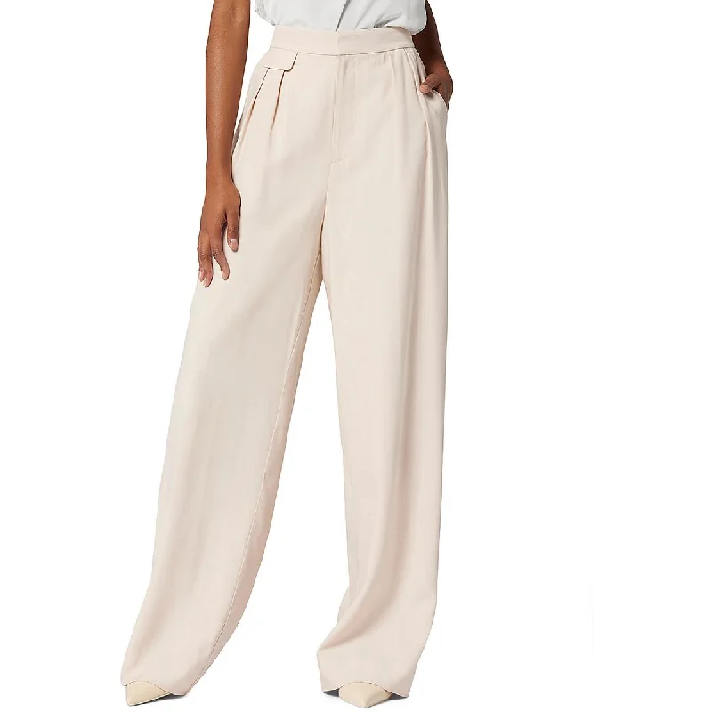 Equipment Femme Womens Clement High Waist Pleated Trouser Pants Trousers Elastic Waist Soft