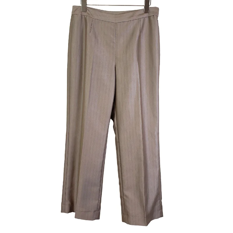 Le Suit Striped Herringbone Pattern Satin Trouser Pants Size 6 Trousers Canvas Durable