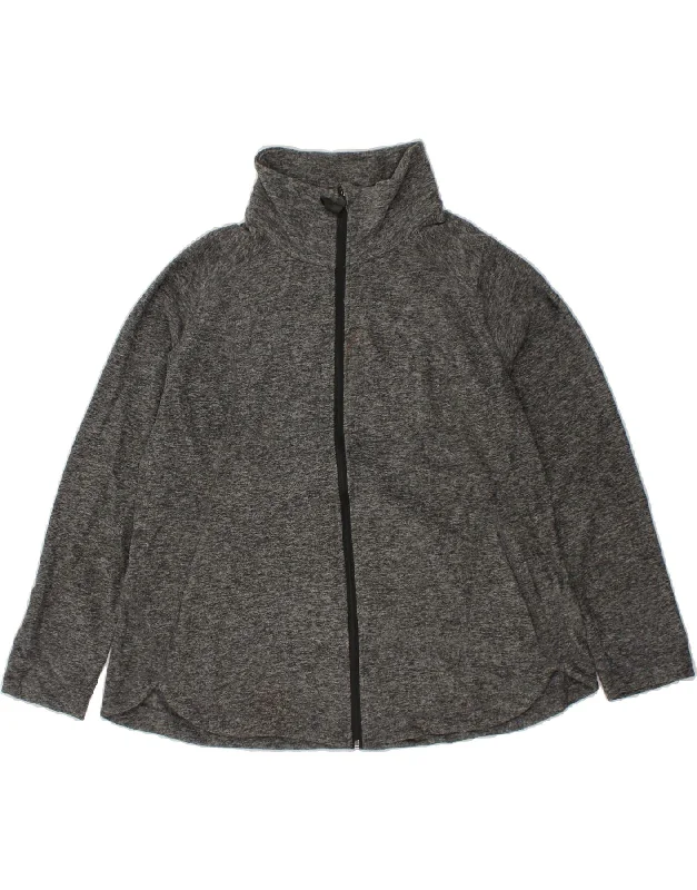EDDIE BAUER Womens Tracksuit Top Jacket UK 20 2XL Grey Polyester Belted Jacket Elasticated Jacket Padded Jacket