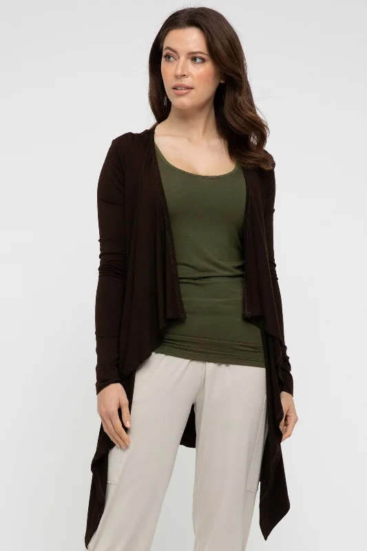 Waterfall Cardigan - Chocolate Lightweight Heavyweight Midweight