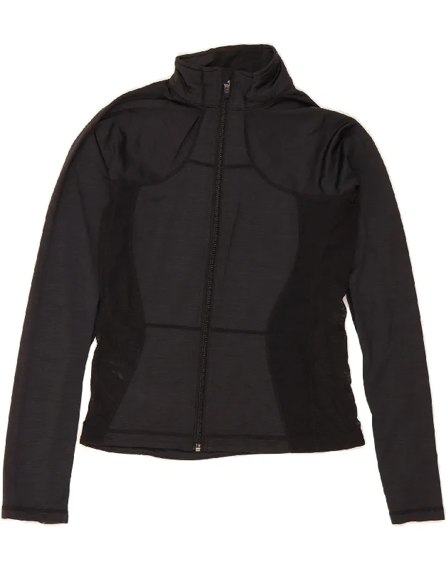 LULULEMON Womens Tracksuit Top Jacket US 6 Medium Black Colourblock Nylon Herringbone Jacket Checkered Jacket Solid Jacket