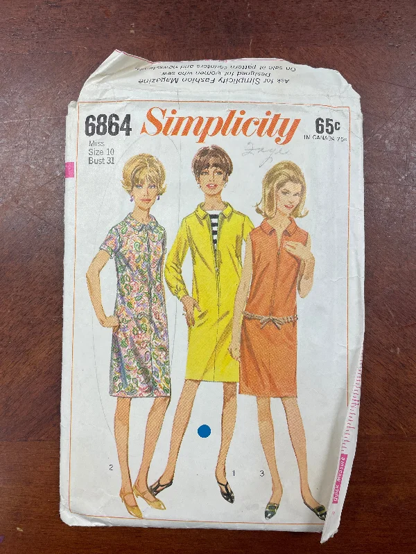 1966 Simplicity 6864 Pattern - Dress