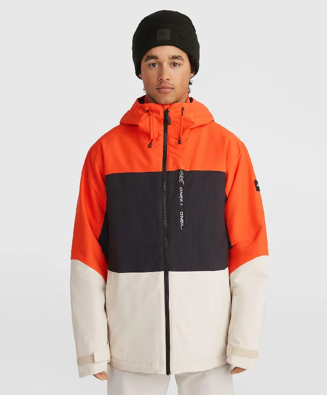 Men's Carbonite Snow Jacket - Paprika Flame Welt Pockets Slit Pockets Flap Pockets