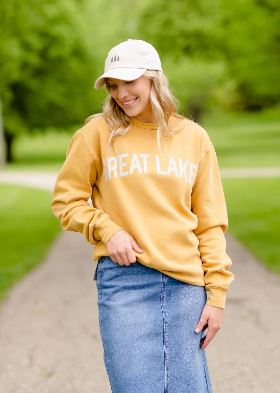Crewneck Great Lakes Sweatshirt - FINAL SALE Hoodie with Lining Warm Insulated