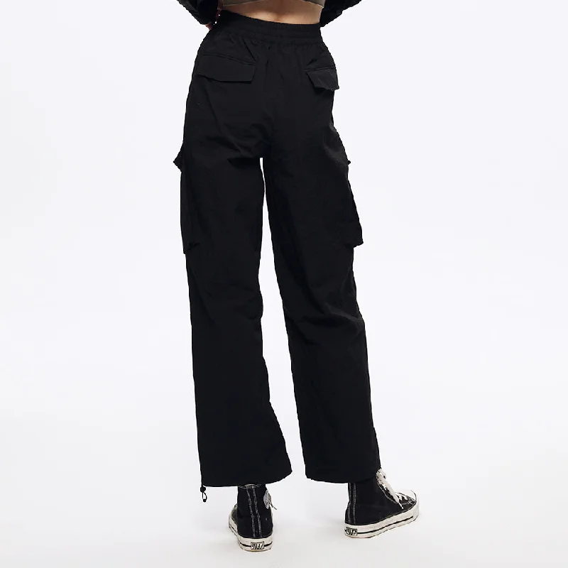 Women's High Waisted Cargo Pants Wide Leg Casual Trousers UPF50+ Trousers Leather Faux