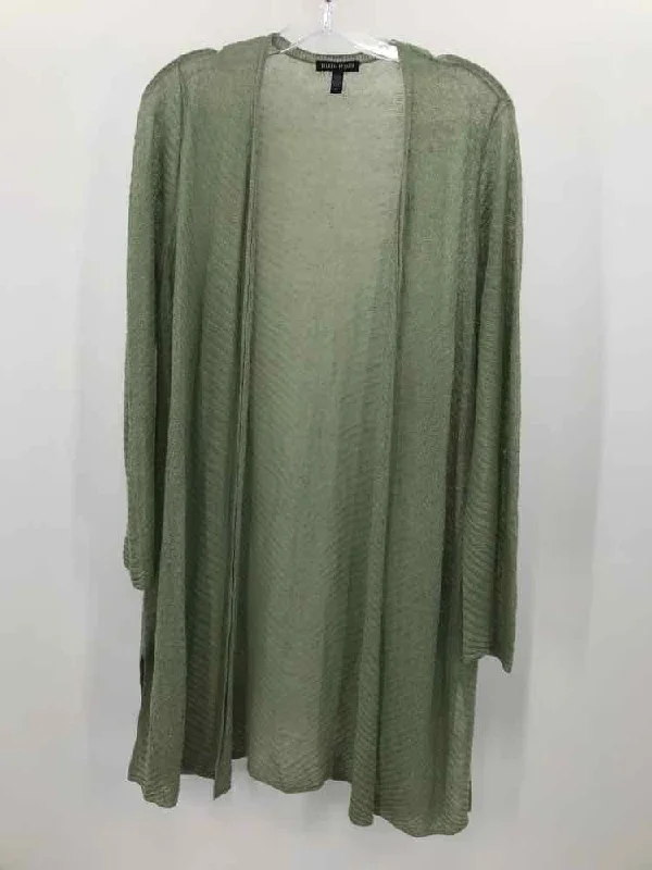 Pre-Owned Eileen Fisher Green Size Small Cardigan Sweater Jersey Fabric Tulle Fabric Batik Fabric Pre-Owned Eileen Fisher Green Size Small Cardigan Sweater Jersey Fabric Tulle Fabric Batik Fabric