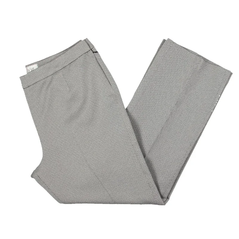 Le Suit Womens Petites Herringbone Straight Leg Trouser Pants Trousers cozy comfortable