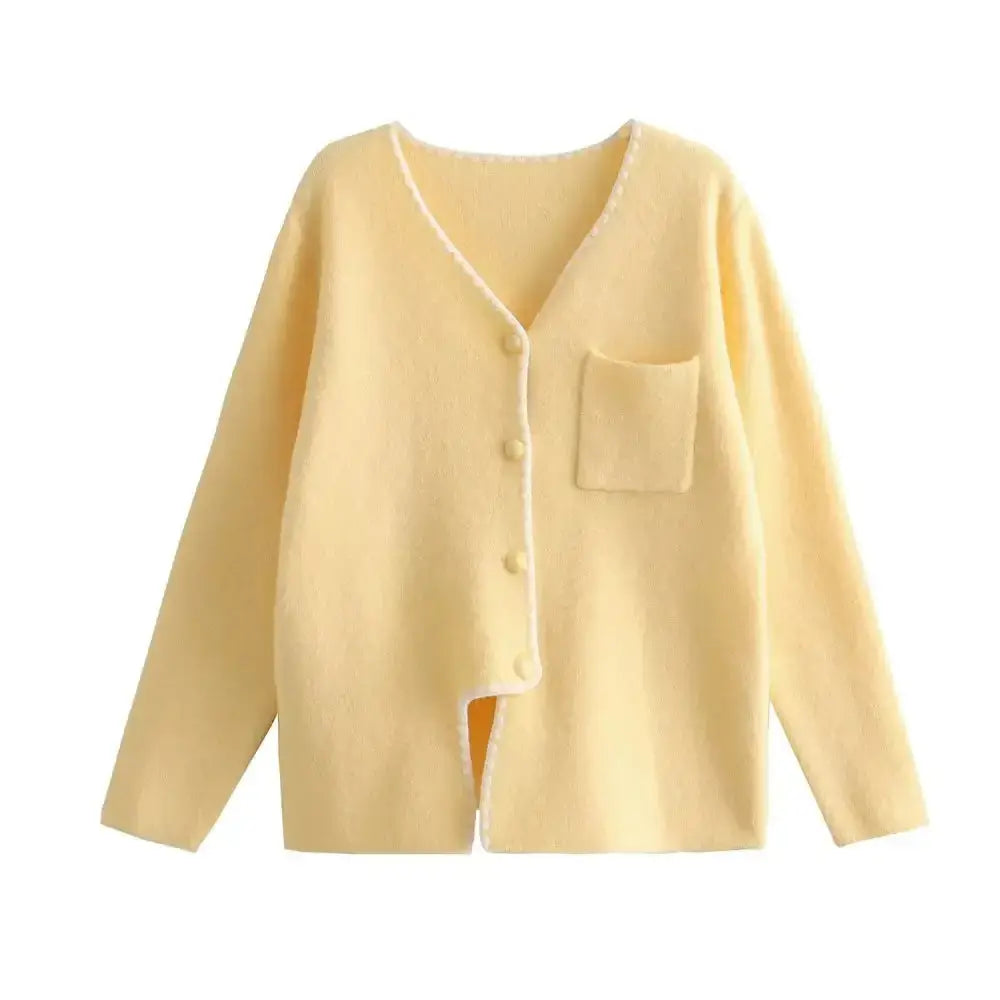 Women sweater solid v neck single button long sleeve loose female top Boxy Sweater Fitted Sweater A-Line Women sweater solid v neck single button long sleeve loose female top Boxy Sweater Fitted Sweater A-Line
