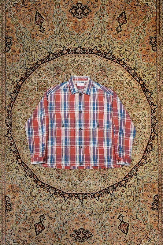 CHECK CPO JACKET Zippered Jacket Buttoned Jacket Snapped Jacket