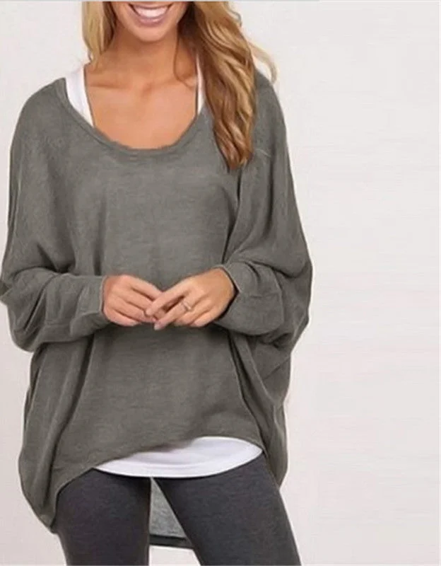 Women Sweater Jumper Pullover Batwing Long Sleeve Casual Loose Solid Blouse Shirt Top Plus Rayon Fabric Velvet Fabric Corduroy Fabric Women Sweater Jumper Pullover Batwing Long Sleeve Casual Loose Solid Blouse Shirt Top Plus Rayon Fabric Velvet Fabric Corduroy Fabric