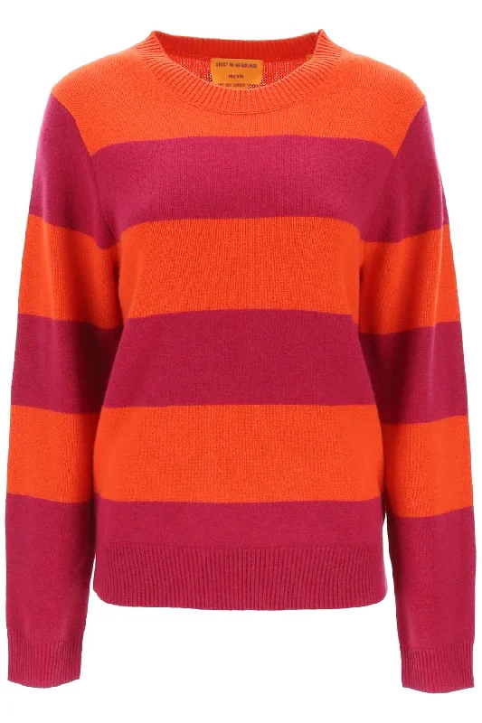 Striped Cashmere Sweater  - Red Wool Sweater Cotton Sweater Cashmere Sweater