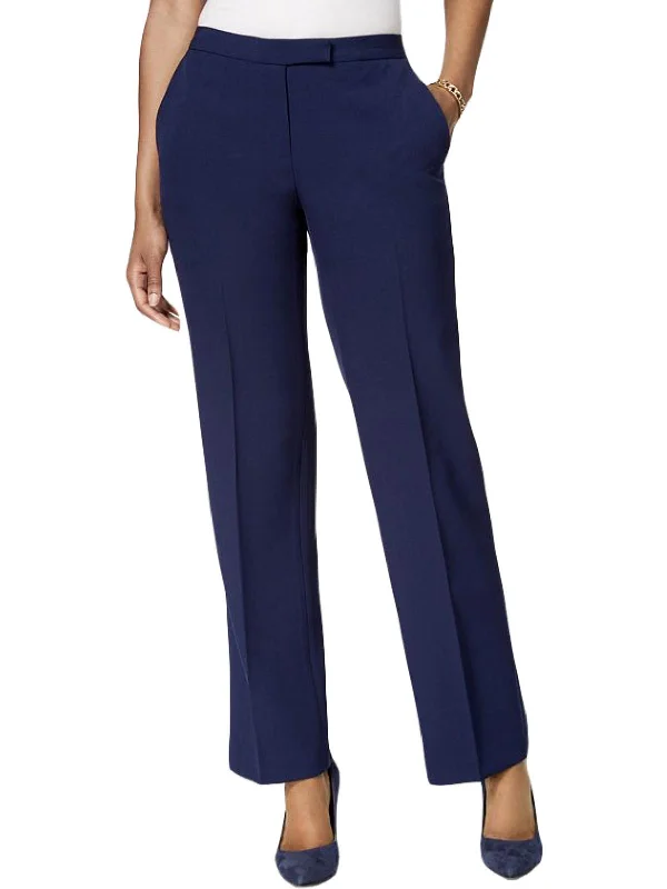 Womens Office Tab Waist Trouser Pants Trousers Palazzo Wide Leg