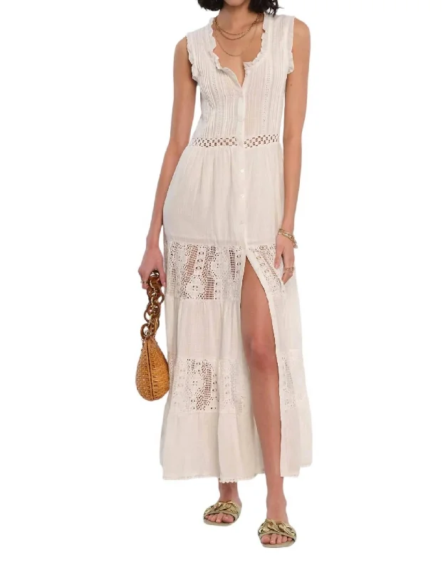 Raine Dress In Eggshell