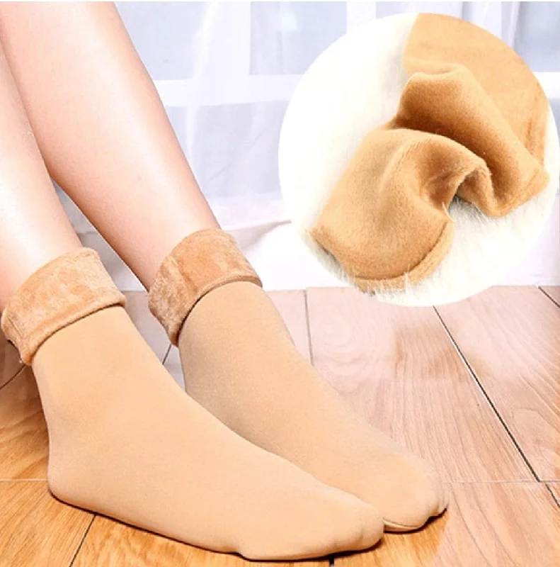 Women's Winter Warm Socks Thick Fleece Lined Trouser Socks 5173 -  Pack of 1 Pair Trousers Plaid Checkered