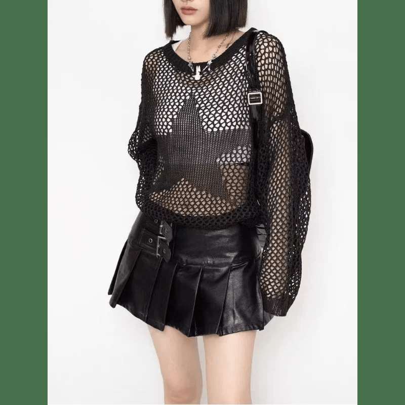 Long sleeve t-shirt with hollow mesh Knit-Along Sweater Guide Wool Sweater Cotton Sweater Cashmere Sweater Long sleeve t-shirt with hollow mesh Knit-Along Sweater Guide Wool Sweater Cotton Sweater Cashmere Sweater