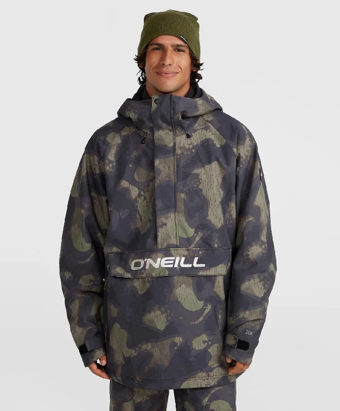 Men's O'Riginals Anorak Snow Jacket - Black Night Camo Faux Fur Fabric Real Fur Fabric Shearling Fabric