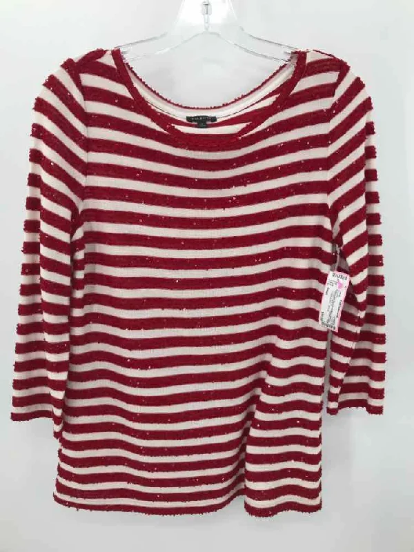 Pre-Owned Talbots Red Size Small Stripe Sweater Mesh Fabric Canvas Fabric Denim Fabric Pre-Owned Talbots Red Size Small Stripe Sweater Mesh Fabric Canvas Fabric Denim Fabric
