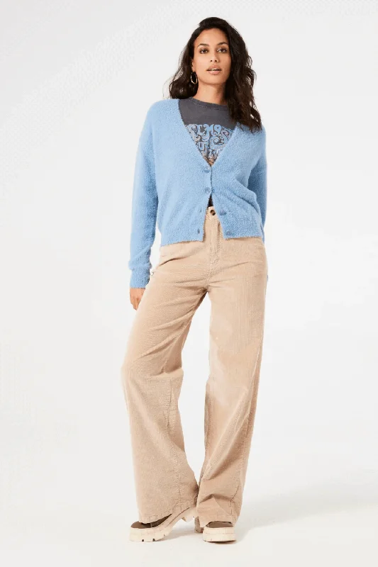 CARDIGAN FADED DENIM Zippered Front Buttoned Front Snap Front