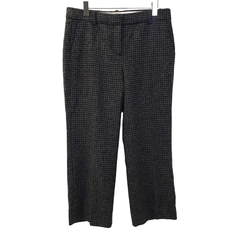 J. Crew 100% Wool Checked Trouser Pants Size 10 Trousers chic fashionable