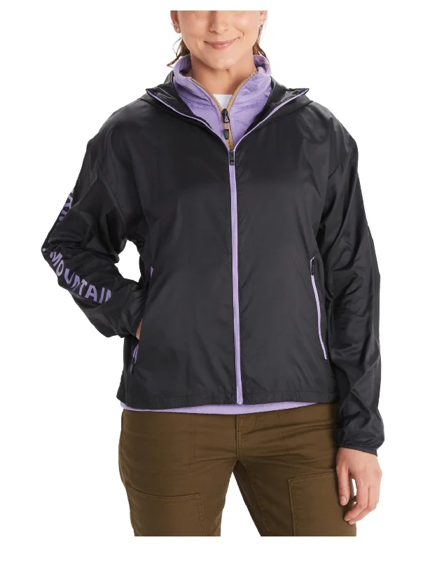 Marmot Women's Avant Brooklyn Air Jacket, Black M Bomber Jacket Anorak Windbreaker