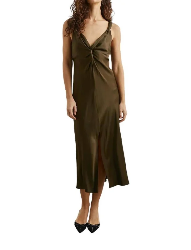 Viviana Dress In Dark Moss