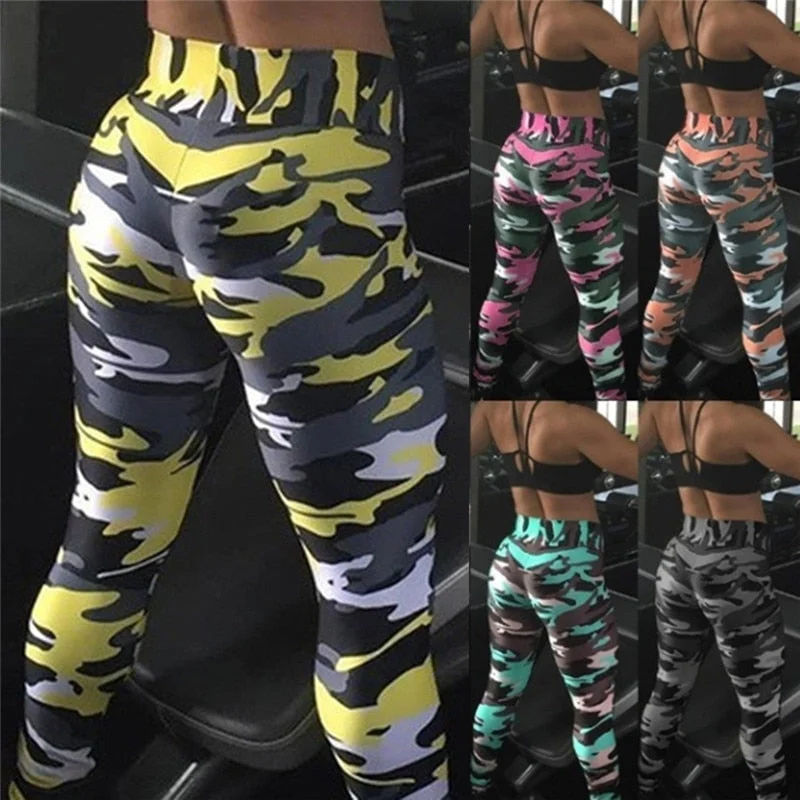 2021 Camouflage Womens For leggins Graffiti Style Slim Stretch Trouser Army Green Leggings Deportes Pants Trousers Timeless Classic