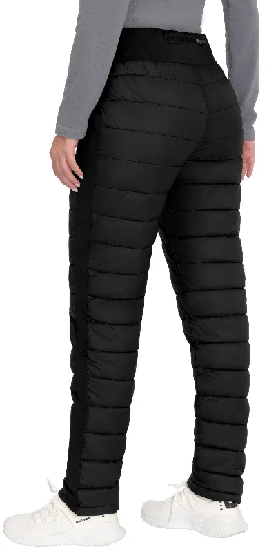 Down Pants for Women Lightweight Puffy Sweat Pants Quilted Snow Ski Trousers Trousers Floral Bohemian