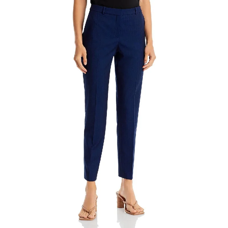 Boss Womens Tiluna15 Perforated Slim Leg Trouser Pants Trousers Travel Practical