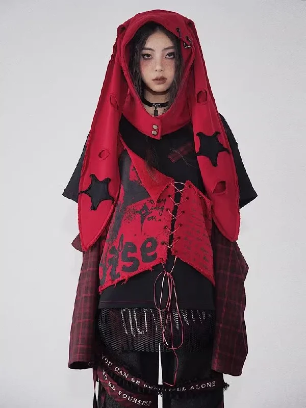 Funky Model Plaid Patchwork High Street Printed Sweatshirt【s0000004933】 Hoodie with Zipper Placket Modern Functional Funky Model Plaid Patchwork High Street Printed Sweatshirt【s0000004933】 Hoodie with Zipper Placket Modern Functional
