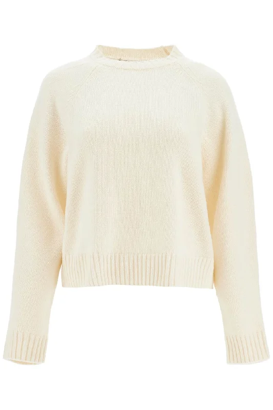 Gabbia Boxy Wool Sweater  - White Lightweight Heavyweight Midweight