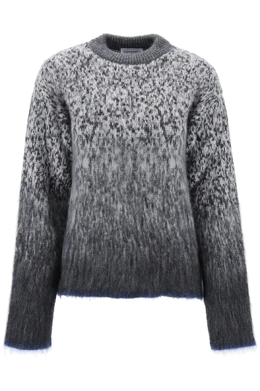 Arrow Mohair Sweater  - Grigio Zippered Buttoned Snapped