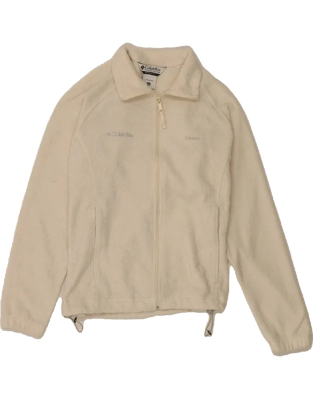 COLUMBIA Womens Fleece Jacket UK 14 Medium Off White Polyester Fleece Jacket Down Jacket Feather Jacket COLUMBIA Womens Fleece Jacket UK 14 Medium Off White Polyester Fleece Jacket Down Jacket Feather Jacket
