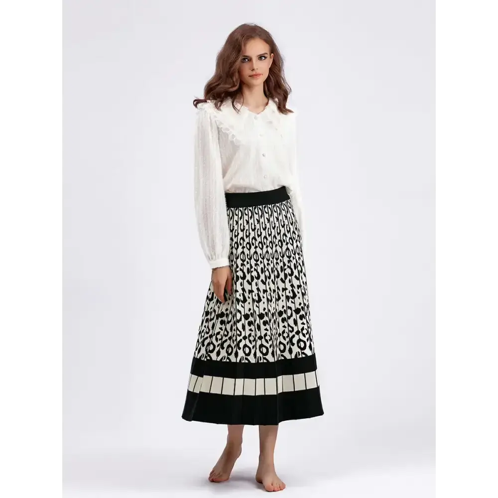 Women sweater skirt elegant long maxi warm skirt fashion thick midi Modern Contemporary Chic Women sweater skirt elegant long maxi warm skirt fashion thick midi Modern Contemporary Chic