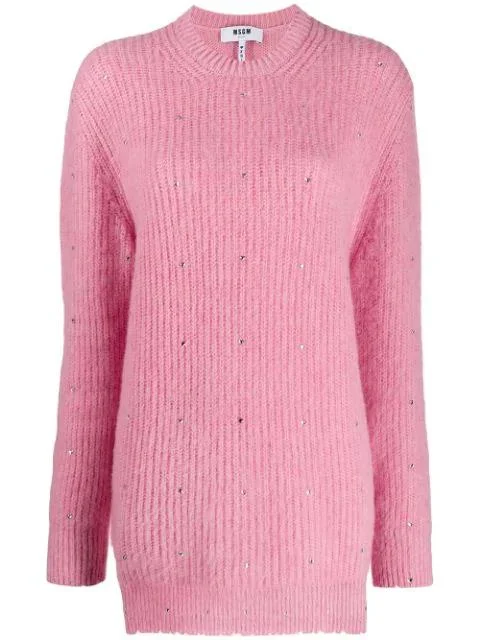 MSGM SWEATER KNIT PINK Machine Wash Dry Clean Hand Wash