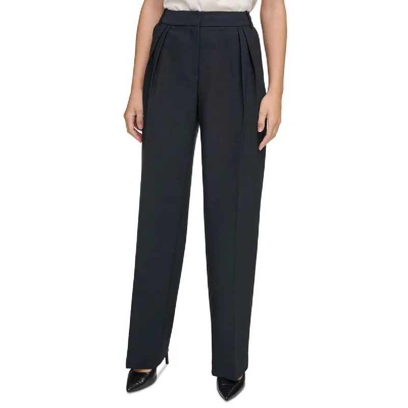 Calvin Klein Womens Trouser Pleated Wide Leg Pants Trousers Modern Contemporary