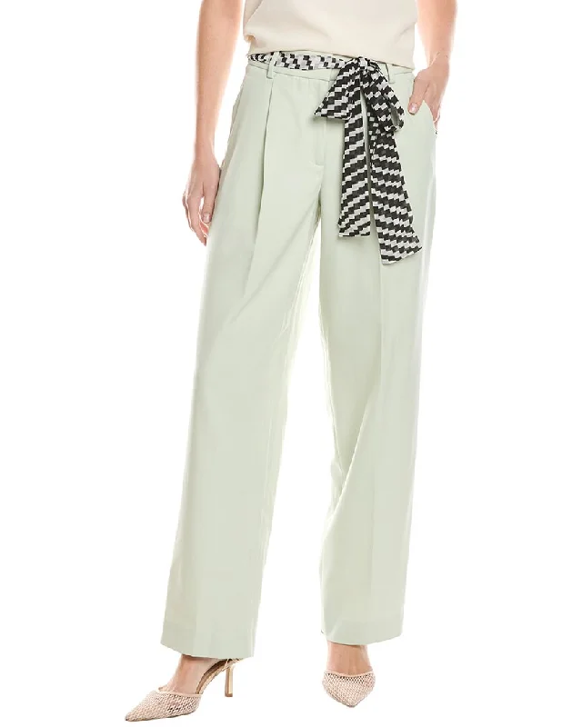 Reiss Naomi Wool-Blend Trouser Trousers Low Rise Relaxed